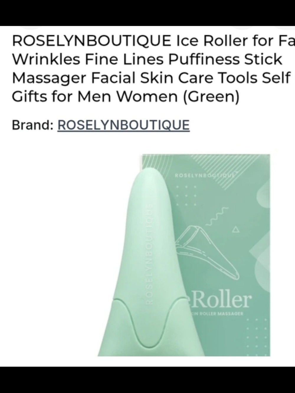 Mint Facial Ice Roller – Cooling Skin Massager by - Picture 3 of 7